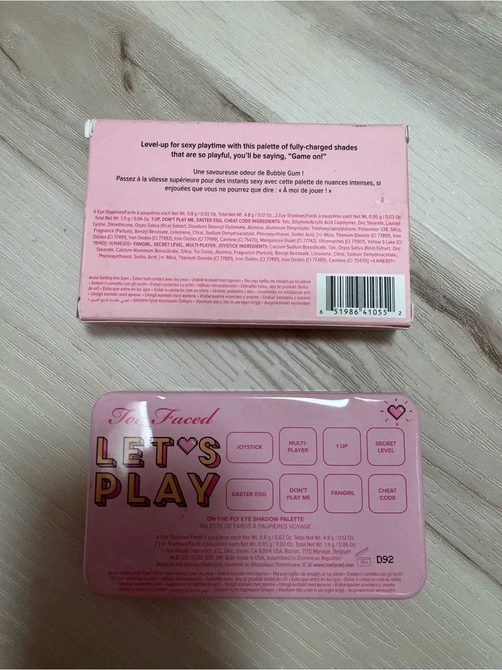 NIB! Too Faced Let's Play Pink Eyeshadow Palette